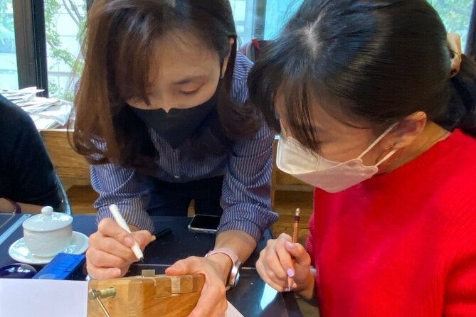 Carve Your Personal Korean Stone Seal with Jeongju in Insadong - Designing your personal name seal in Hangul