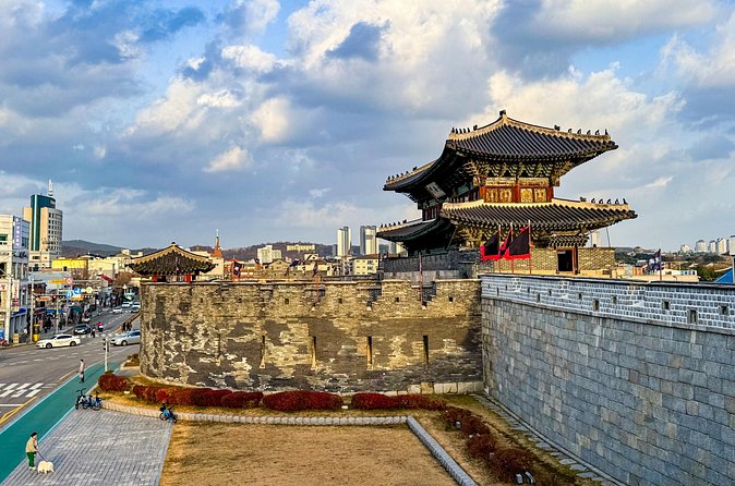 Private Day Trip to Korean Folk Village and Hwaseong Fortress - Banghwasuryujeong Pavilion (Dongbukgakru): fortress beauty with nature in frame