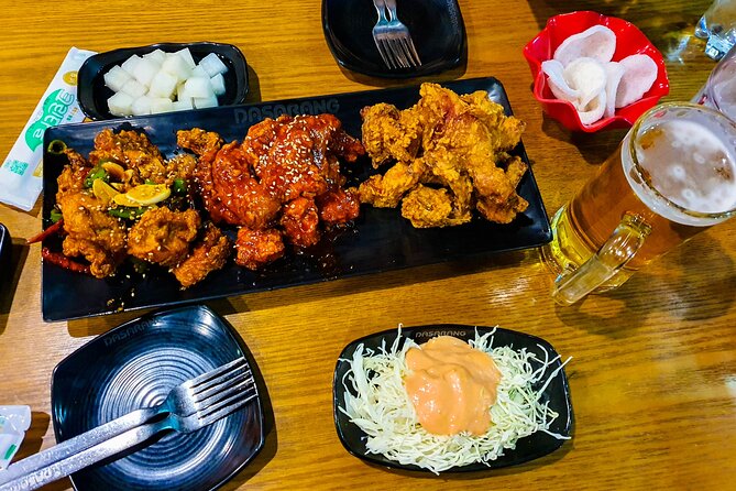 Seoul: Korean Chicken & Beer Night Tour with Local Hidden Gems - Getting there and moving around: Mangwon Station is your anchor