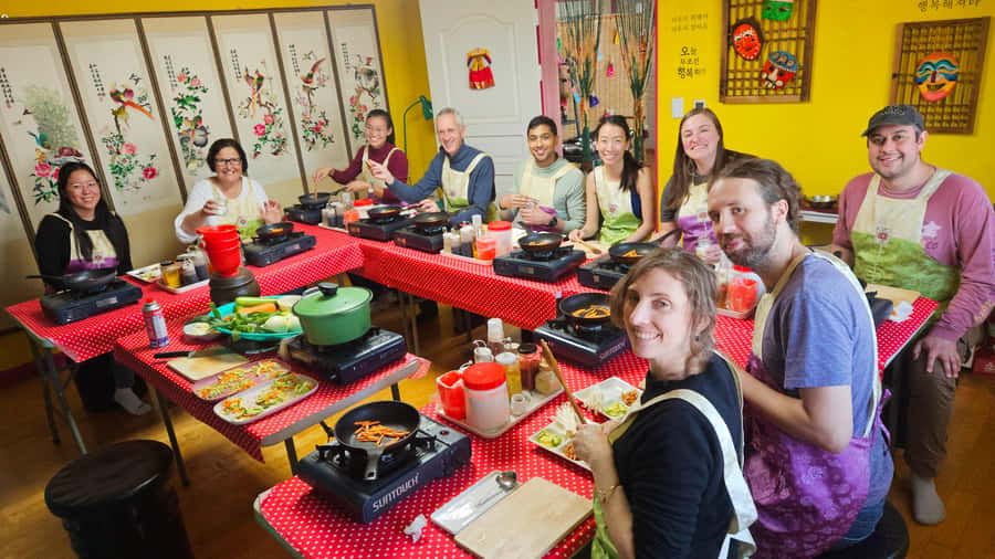Seoul: Korean Cooking Class at a Local Home and Market Tour - Tal mask, Korean heritage festivals, and fun cultural moments