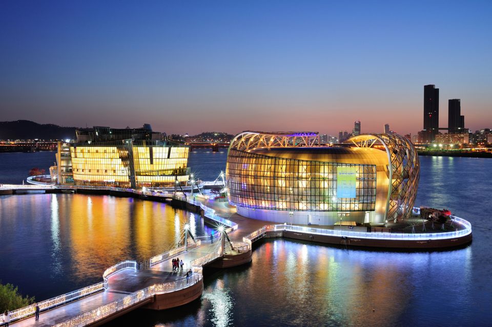 Seoul: Moonlight Rainbow Fountain Show Night Tour - Han River time at Hangang Park and Sevit Seom (plus ramyeon)